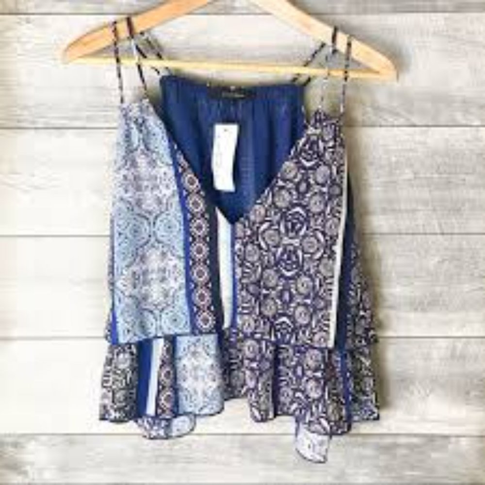 Olivaceous Tiered Ruffle Tank Top